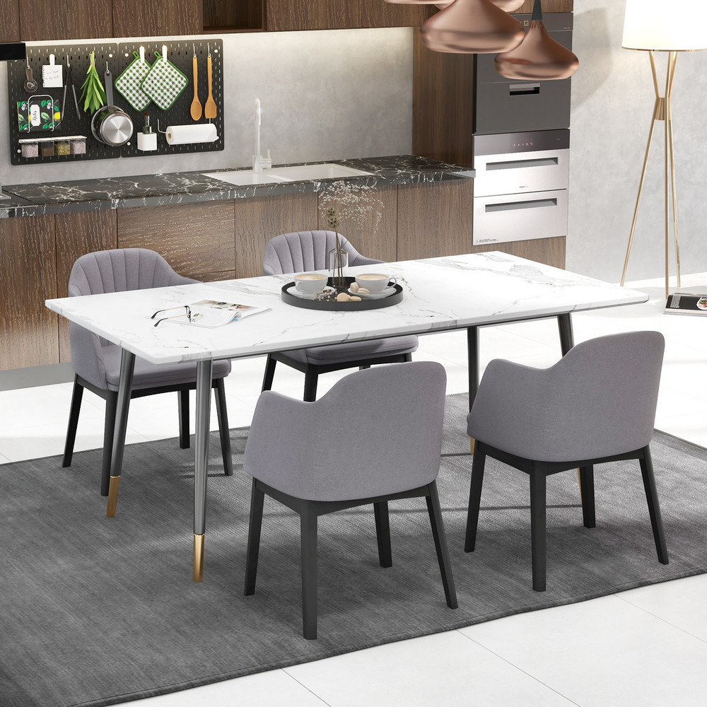 Modern Velvet Upholstered Dining Chairs Set Of 2 Curved Backrest Accent Chairs For Stylish Comfort 2