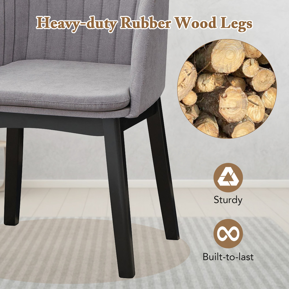 Modern Velvet Upholstered Dining Chairs Set Of 2 Curved Backrest Accent Chairs For Stylish Comfort 7