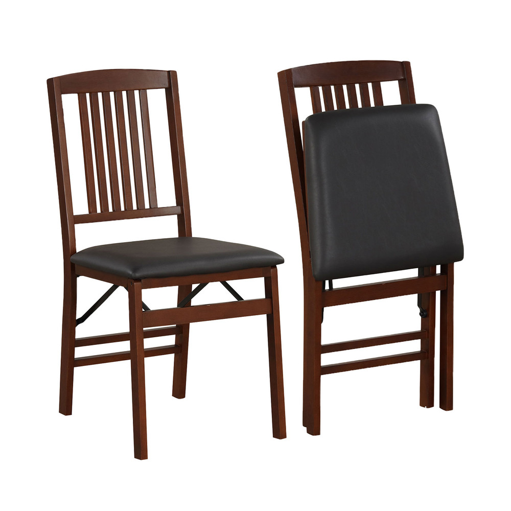 Foldable Upholstered Kitchen Chairs With Padded Seat Wooden Dining Chairs With Ergonomic Backrest F 0