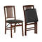 Foldable Upholstered Kitchen Chairs With Padded Seat Wooden Dining Chairs With Ergonomic Backrest F 0