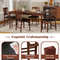 Foldable Upholstered Kitchen Chairs With Padded Seat Wooden Dining Chairs With Ergonomic Backrest F 3