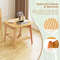 Boho Bamboo Sofa Side Table With Faux Rattan Storage Shelf Accent End Table For Living Room Bedroom 3