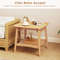 Boho Bamboo Sofa Side Table With Faux Rattan Storage Shelf Accent End Table For Living Room Bedroom 5