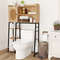 Freestanding Over The Toilet Storage Cabinet With PE Rattan Door Open Shelves  Adjustable Compartme 2