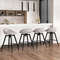 Modern Upholstered Bar Stools With Footrest And Backrest Swivel Counter Height Chairs For Kitchen I 2