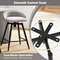 Modern Upholstered Bar Stools With Footrest And Backrest Swivel Counter Height Chairs For Kitchen I 5