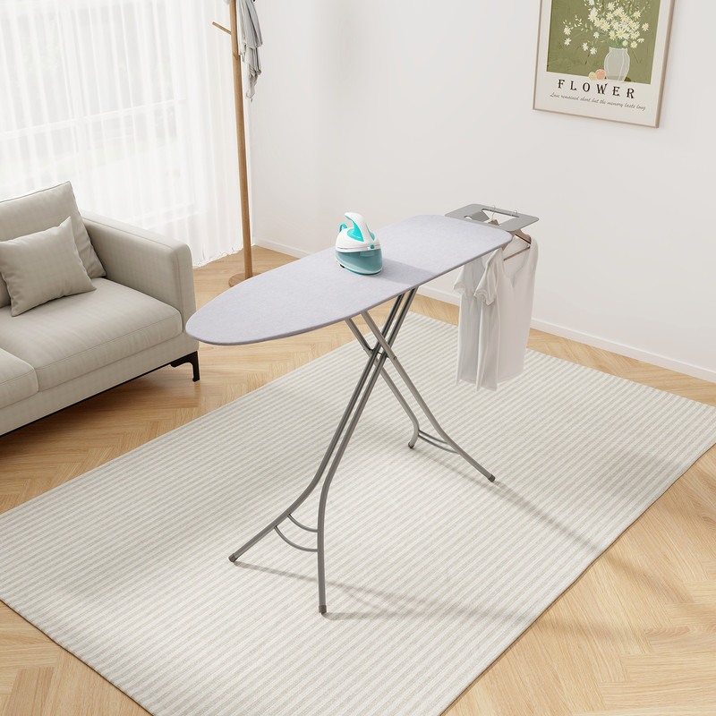 Sturdy Foldable Ironing Board With Iron Rest Adjustable Height Compact Storage For Home Laundry R 1