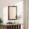 415 X 28 Inches Farmhouse Wall Mirror With Solid Wood Frame Rustic Brown Elegance 3