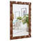 415 X 28 Inches Farmhouse Wall Mirror With Solid Wood Frame Rustic Brown Elegance 4