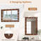 415 X 28 Inches Farmhouse Wall Mirror With Solid Wood Frame Rustic Brown Elegance 7