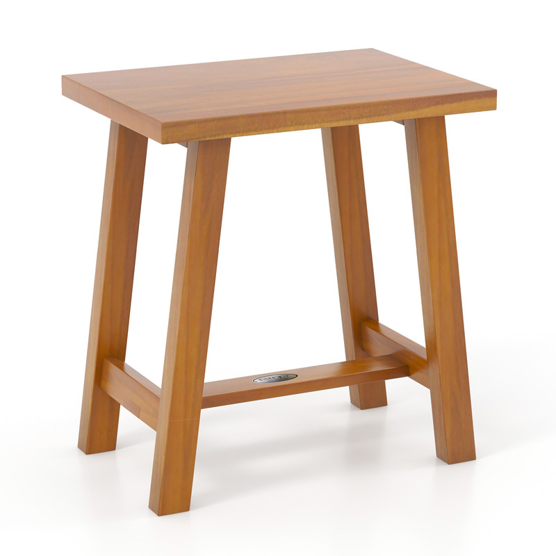 Premium Teak Shower Bench, Bathroom Shower Stool for Shaving Legs & Spa Bath