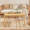 Outdoor Teak Wood Coffee Table 355 Slatted Tabletop For Patio  Balcony 1