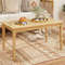 Outdoor Teak Wood Coffee Table 355 Slatted Tabletop For Patio  Balcony 2