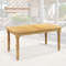 Patio Coffee Table With Solid Teak Wood Structure Slatted Tabletop OutdoorIndoor Side Table 5