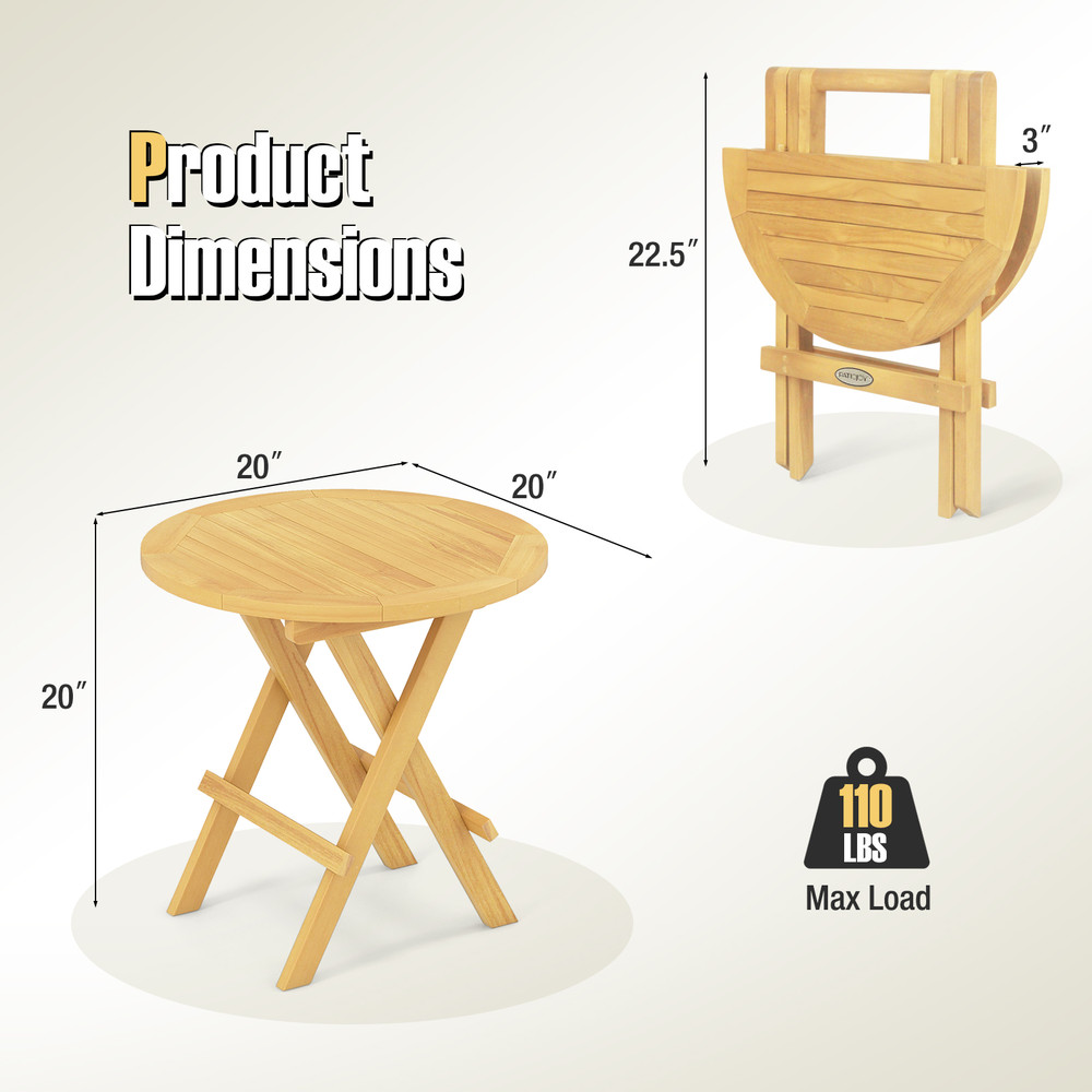 Teak Wood Octagon Coffee Table With XShaped Legs Slatted Tabletop Foldable Outdoor Design 5