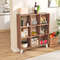 9Cube Bookcase With 6 Removable Shelves Raised Support Feet SpaceSaving Storage Solution 1