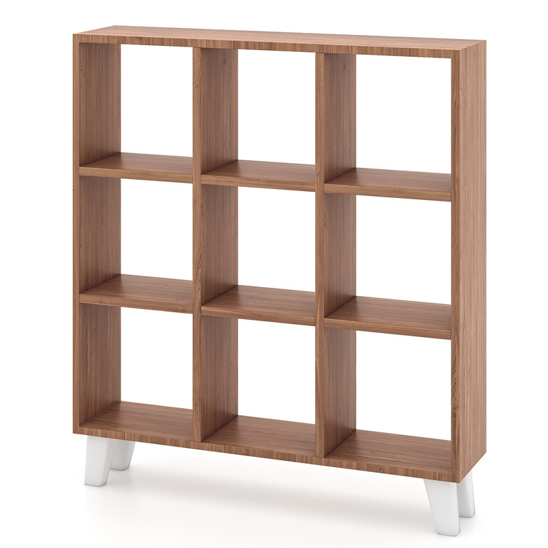 9Cube Bookcase With 6 Removable Shelves Raised Support Feet SpaceSaving Storage Solution 7