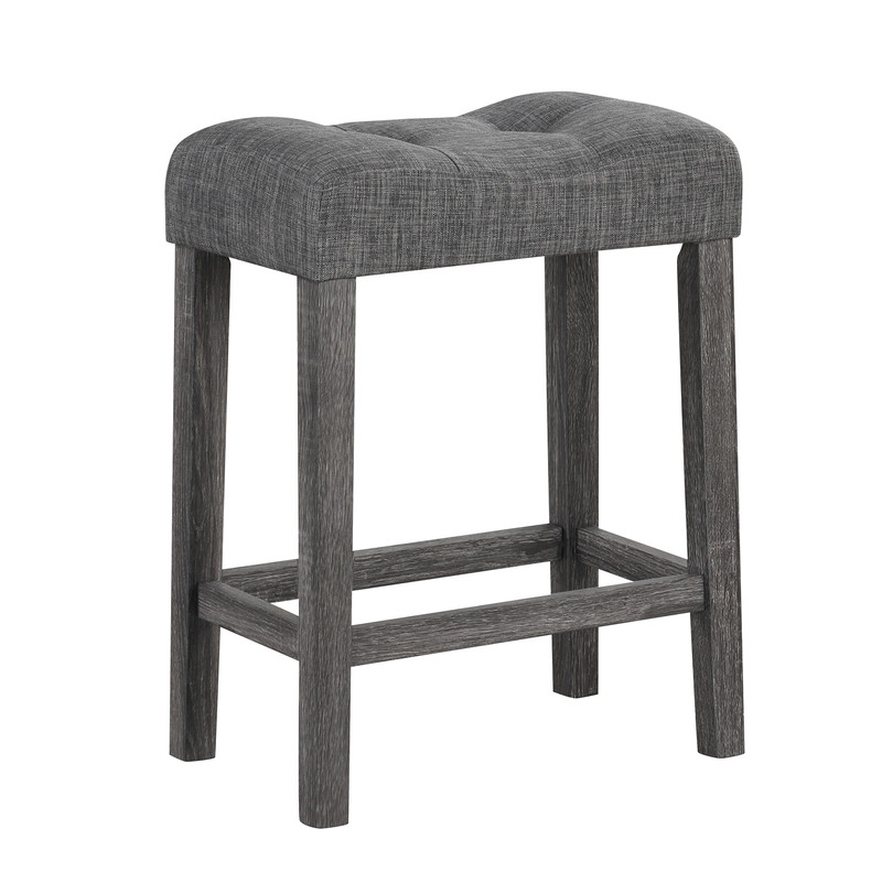 24 Inch Set of 2 Saddle Bar Stools with Padded Seat Ergonomic & Space Saving Design