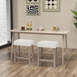 modern counter height bar stools set of 2 with rubber wood legs plush sherpa upholstery & ergonomic design