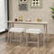 Modern Counter Height Bar Stools Set of 2 with Rubber Wood Legs Plush Sherpa Upholstery & Ergonomic Design
