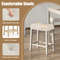 5 Piece Bar Table Set with Square Table and 4 Padded Stools Space Saving Dining Set for Kitchens & Breakfast Nooks