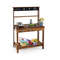 Outdoor Mud Kitchen for Kids with Rotatable Faucet and Removable Sink, Solid Fir Wood Imaginative Play Cooking Station