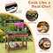 Outdoor Mud Kitchen for Kids with Rotatable Faucet and Removable Sink, Solid Fir Wood Imaginative Play Cooking Station