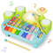 Interactive 3-in-1 Electronic Piano Xylophone Game Drum Set for Toddlers, Multi-Mode Musical Learning Toy