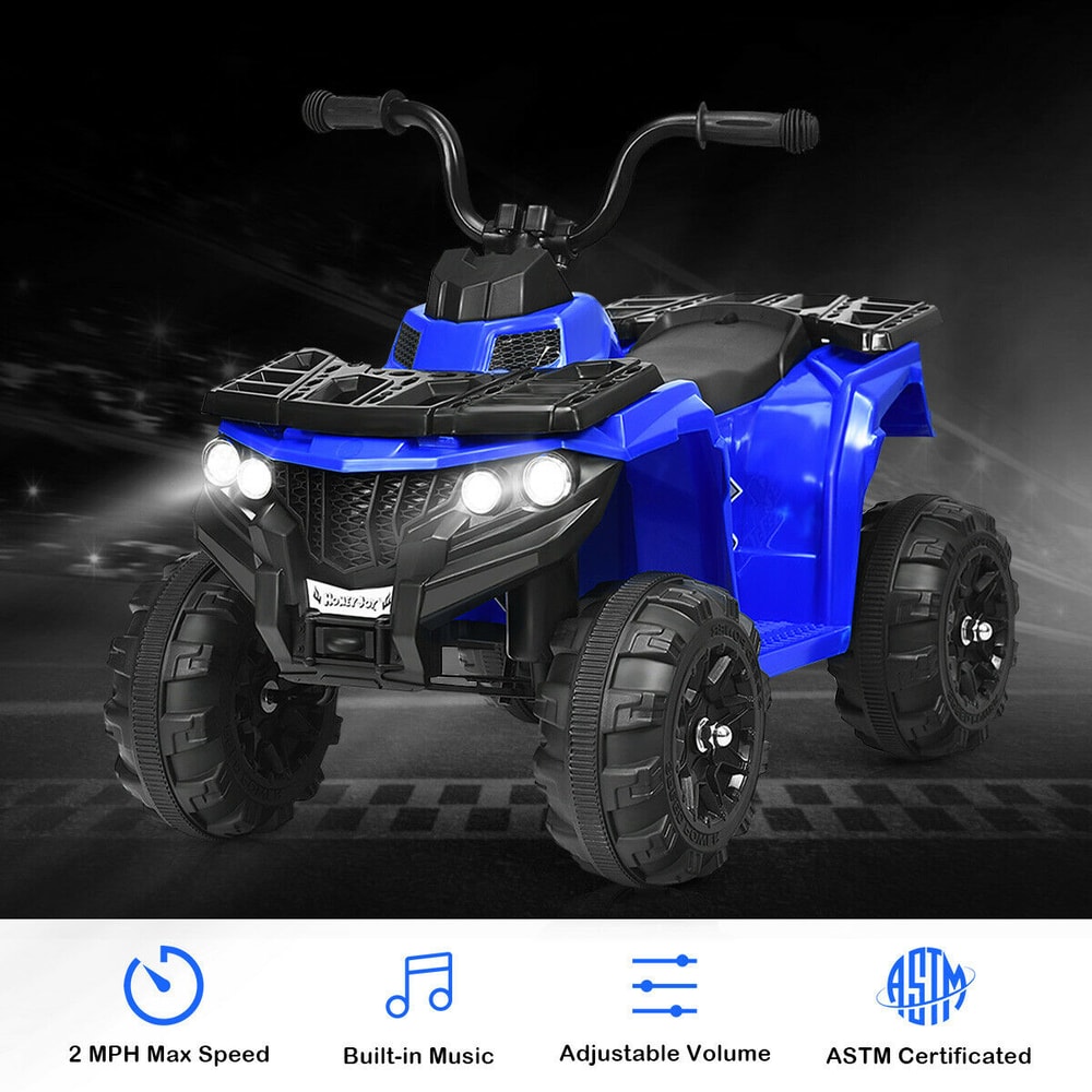 6V Battery Powered Kids Electric Ride On ATV With MP3 USB AUX ASTM Certified Adventure Quad 1