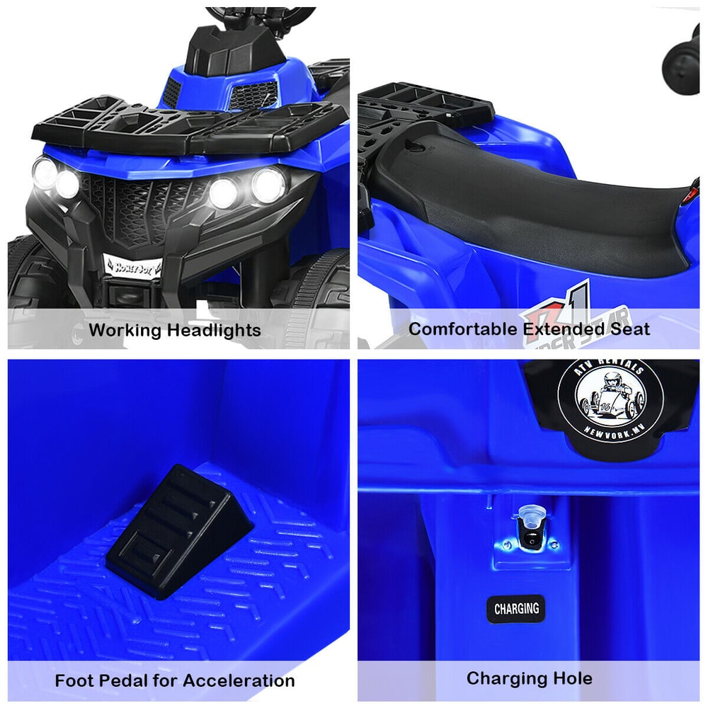 6V Battery Powered Kids Electric Ride On ATV With MP3 USB AUX ASTM Certified Adventure Quad 7