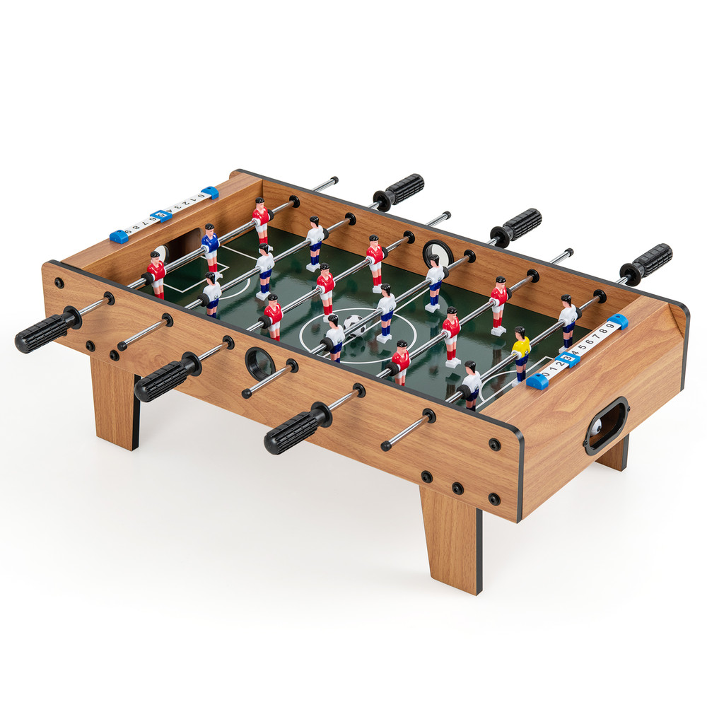 27 Inch Foosball Table Mini Tabletop Soccer Game Portable Wooden Football Table For Kids Adults 2