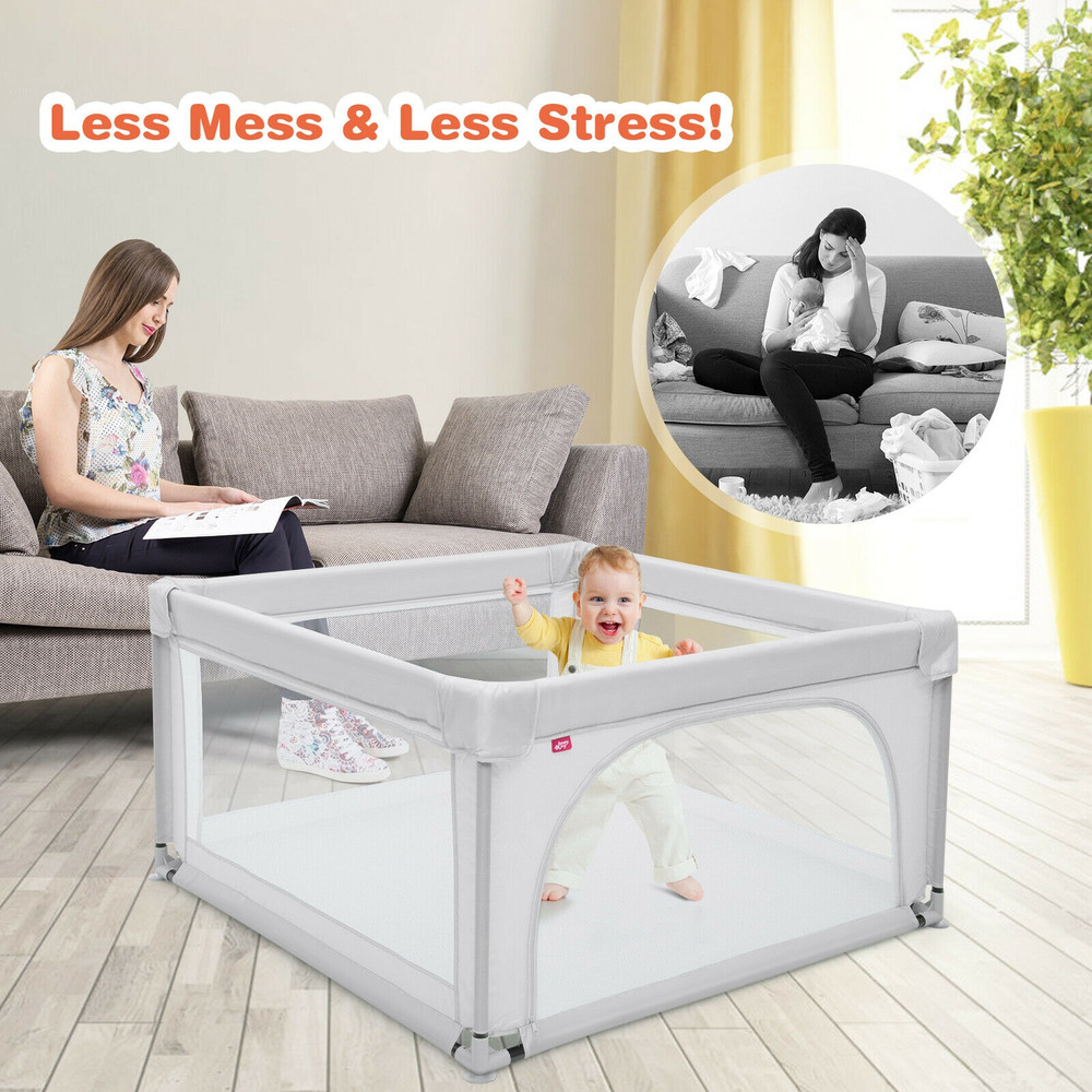 Large Safety Play Center Yard With 50 Balls For Baby Infant Roomy Baby Playpen Activity Center With 1