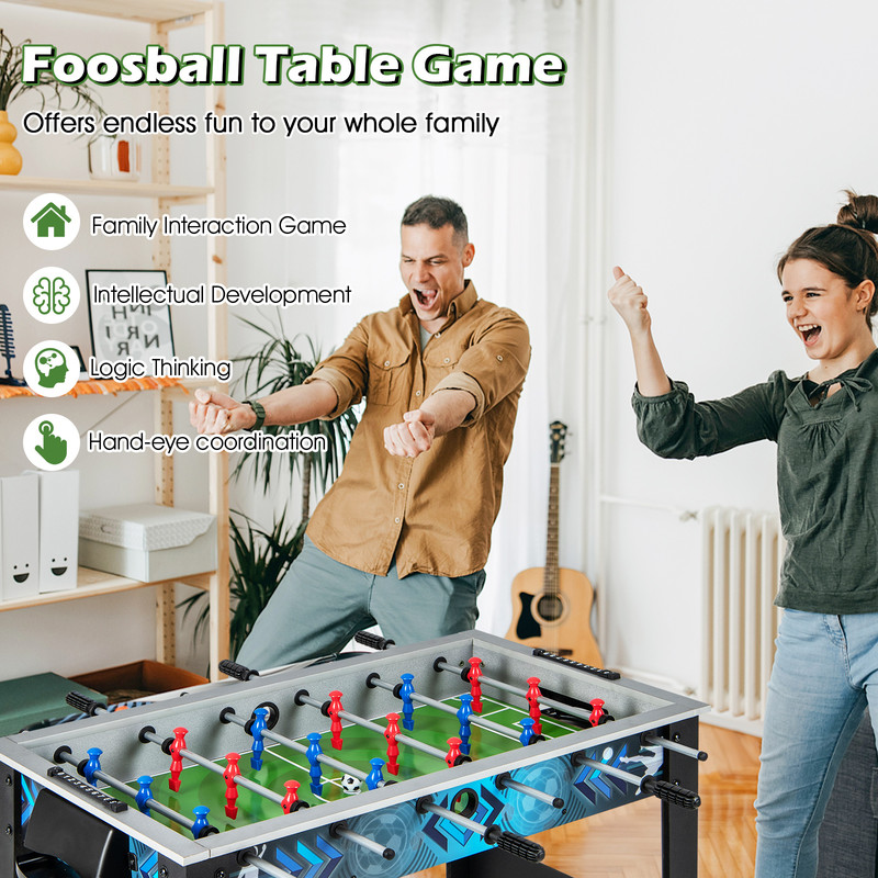Stable Soccer Table Game With 2 Footballs For All Ages Family Foosball Table For ScreenFree Fun 4