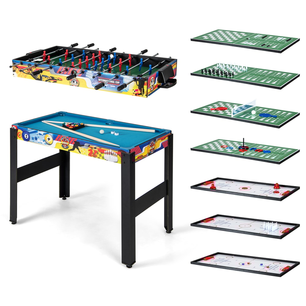 12in1 Combo Game Table Set With Foosball Air Hockey Pool Chess Ping Pong Ultimate Family Entertain 5