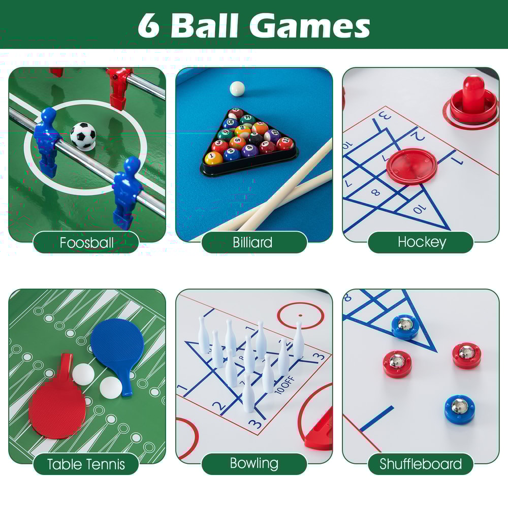 12in1 Combo Game Table Set With Foosball Air Hockey Pool Chess Ping Pong Ultimate Family Entertain 3