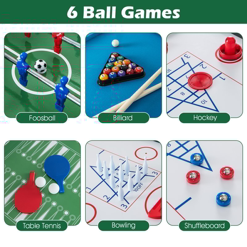 12in1 Combo Game Table Set With Foosball Air Hockey Pool Chess Ping Pong Ultimate Family Entertain 3