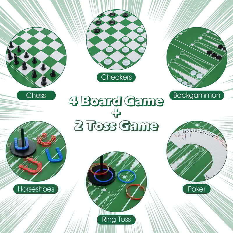 12in1 Combo Game Table Set With Foosball Air Hockey Pool Chess Ping Pong Ultimate Family Entertain 4