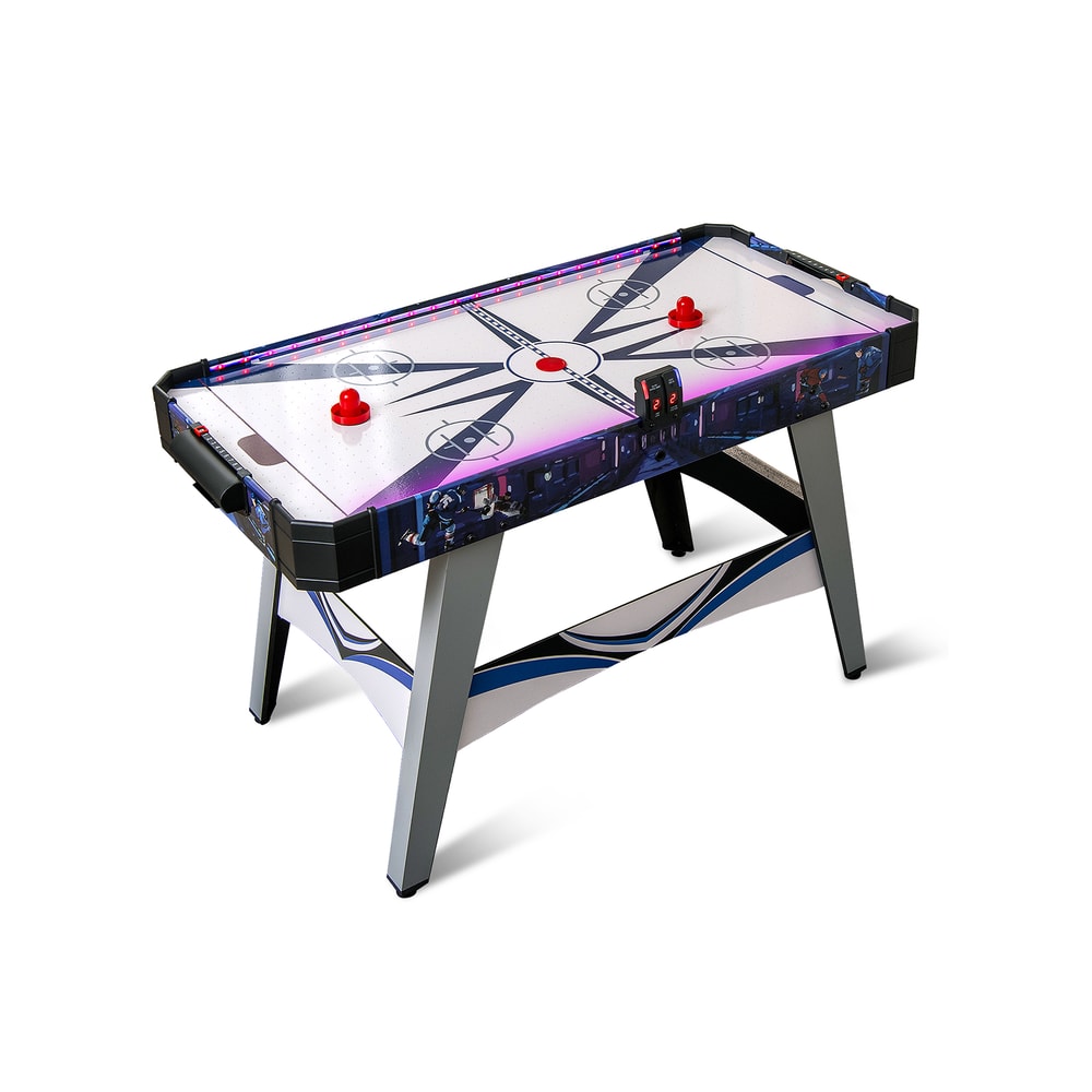 AirPowered Hockey Game Table With 2 Pushers And Pucks Smooth Airflow LED Arcade Table For Family Fu 6
