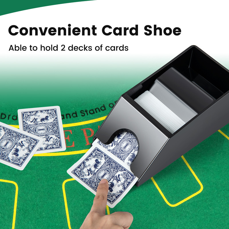 Premium 14 Gram Poker Chips 300 Pieces Casino Poker Chip Set With Automatic Card Shuffler Lockable 4