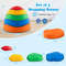 5 Pieces Kids Stepping Stones Stackable Round River Stone Indoor Outdoor Balance Toy For Childrens 7