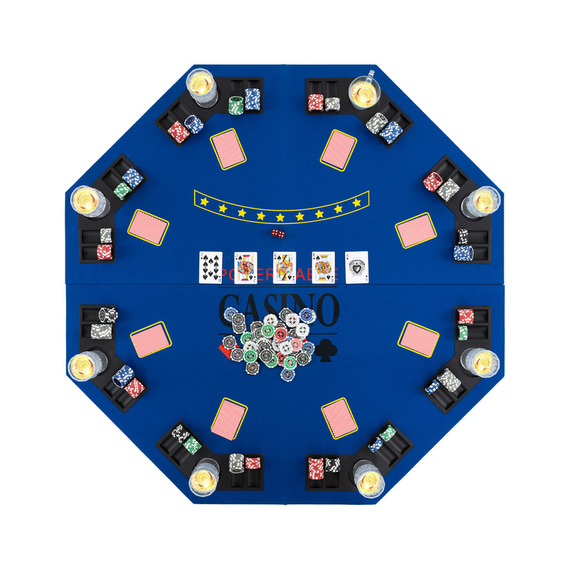 8Player Foldable Poker Table Top With Carrying Bag QuadFold Design For OntheGo Casino Nights 5