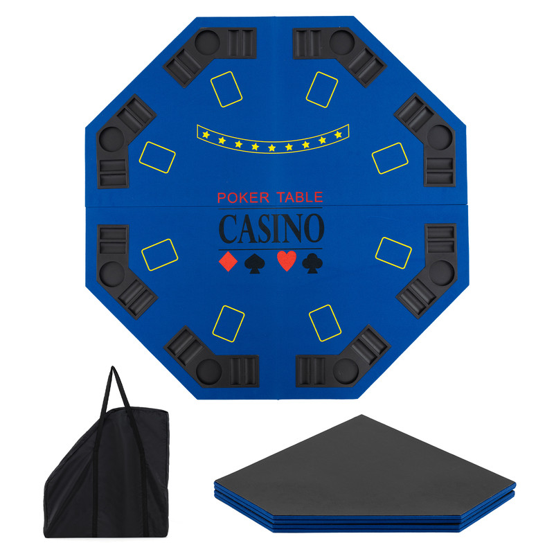 8Player Foldable Poker Table Top With Carrying Bag QuadFold Design For OntheGo Casino Nights 6