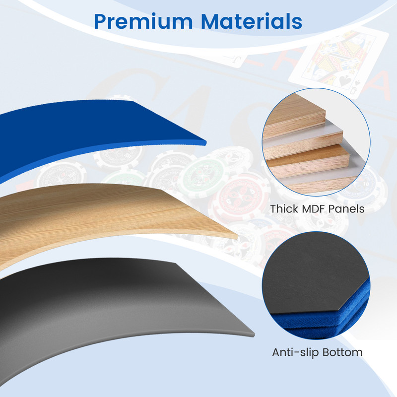 8Player Foldable Poker Table Top With Carrying Bag QuadFold Design For OntheGo Casino Nights 3