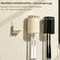Wall Mounted Electric Toothbrush Holder with Mouthwash Cup Rack Space Saving Bathroom Organizer Cream