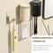 Wall Mounted Electric Toothbrush Holder with Mouthwash Cup Rack Space Saving Bathroom Organizer Cream