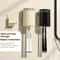 Wall Mounted Electric Toothbrush Holder with Mouthwash Cup Rack Space Saving Bathroom Organizer Cream