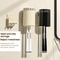 Wall Mounted Electric Toothbrush Holder with Mouthwash Cup Rack Space Saving Bathroom Organizer Cream