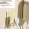 Wall Mounted Electric Toothbrush Holder with Mouthwash Cup Rack Space Saving Bathroom Organizer Cream