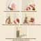 Wall Mounted Electric Toothbrush Holder with Mouthwash Cup Rack Space Saving Bathroom Organizer Cream