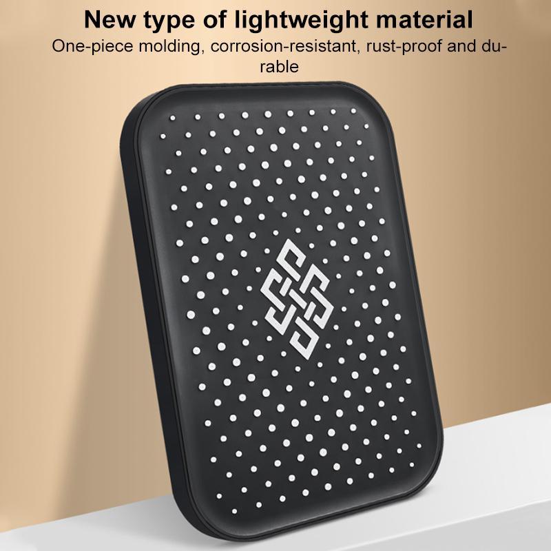 Square High Pressure Overhead Shower Head Air Boost Bathroom Shower Nozzle White